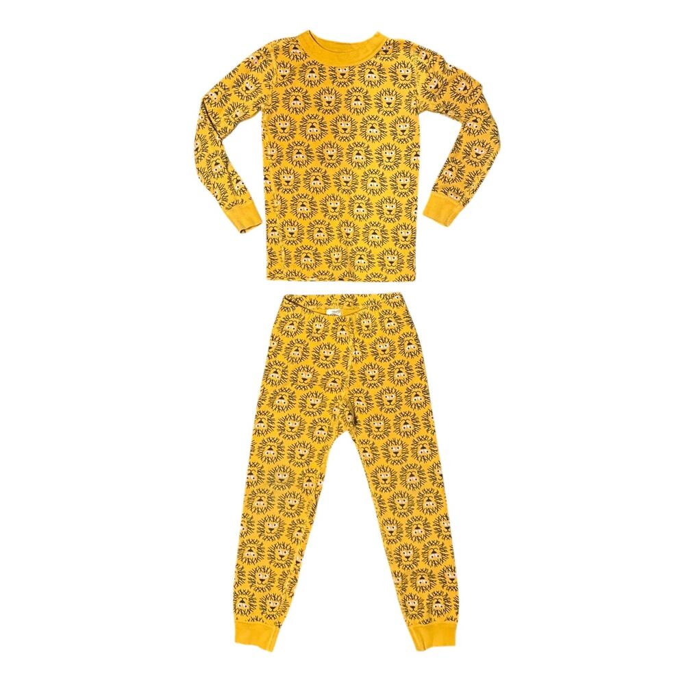 Hanna Andersson Happy Lions Print Long John Pajamas Size 5